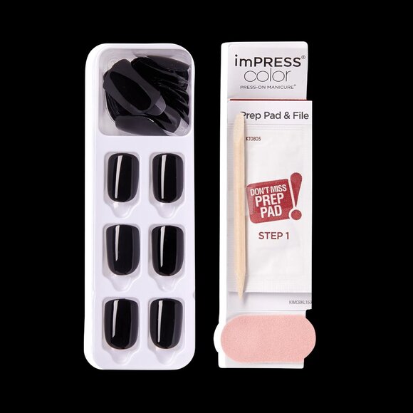 NWT imPRESS color black nails - Picture 4 of 6